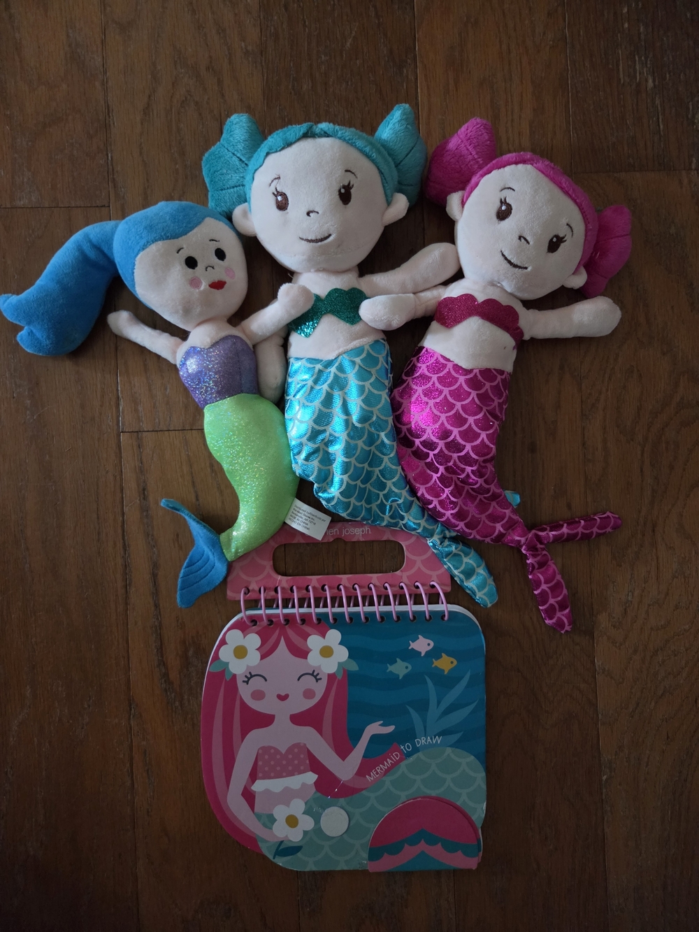 Dan Dee 3 Mermaid Plush Toy Set for Kids & Mermaid Activity Book